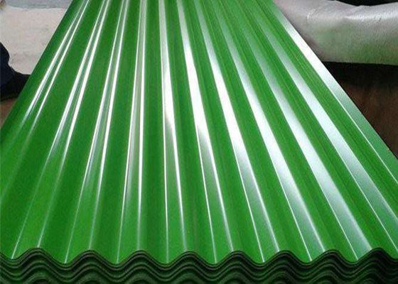 PPGI PPGL를 지붕을 달기를 위한 녹색 황녹색 물결 모양 강철판 SGCC